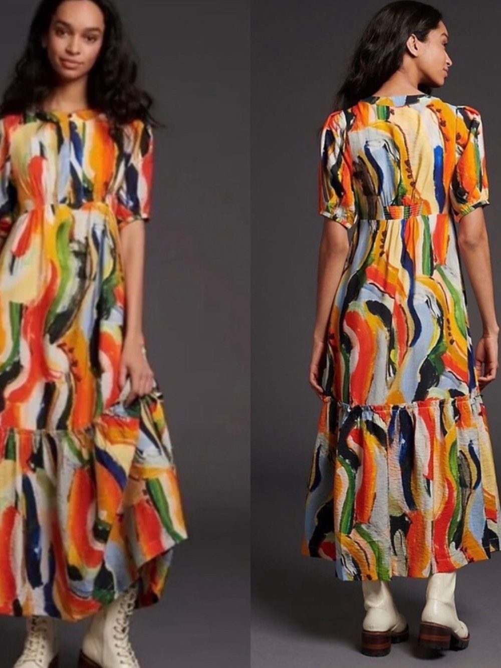 Anthropologie Maeve Colorful Maxi Dress
